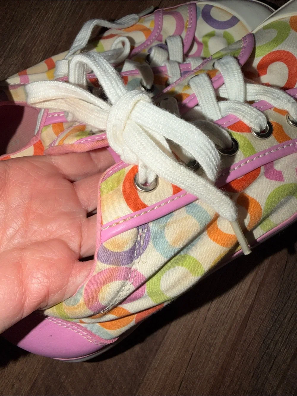 Coach Barrett Signature C Rainbow Sneakers Sz 10 B